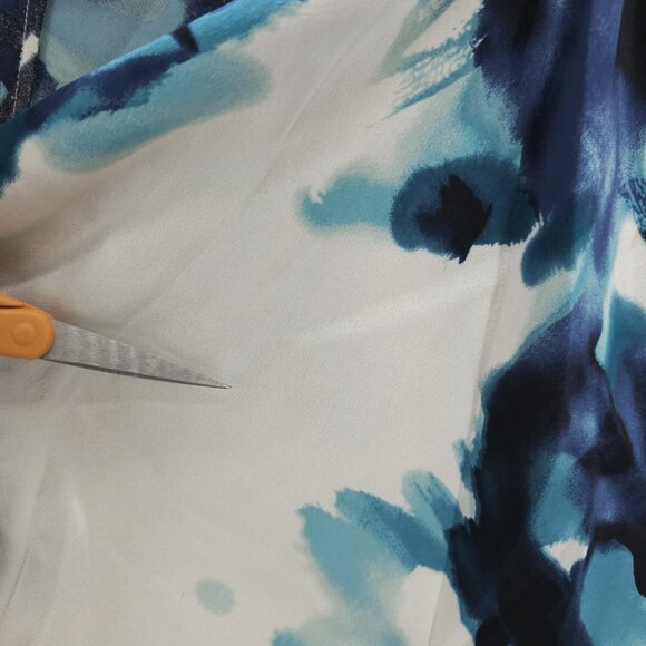 ST JOHN Boutiques Silk Stretch Blouse Drape Dolman Cold Shoulder SMALL - READ!! - Picture 12 of 16